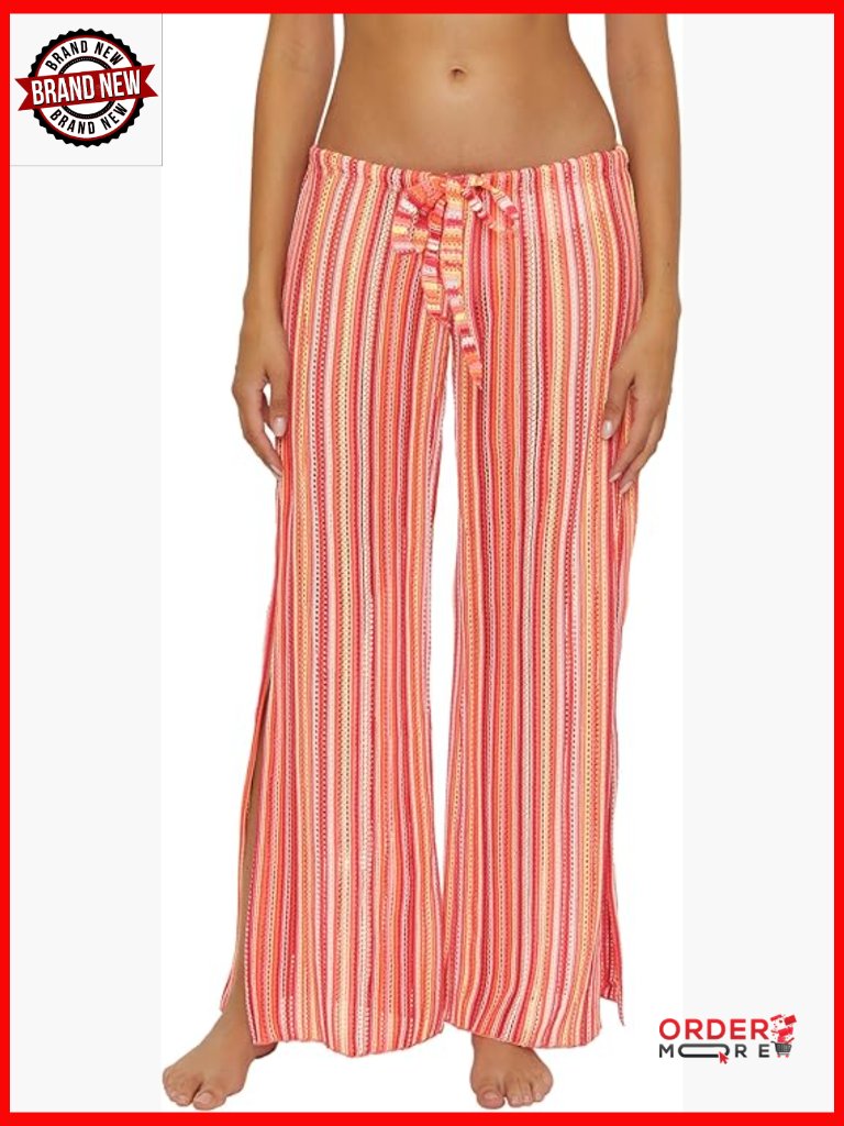 Harem Pants, Split Leg, Beach Cover Up, High Side Slits, Adjustable Waist